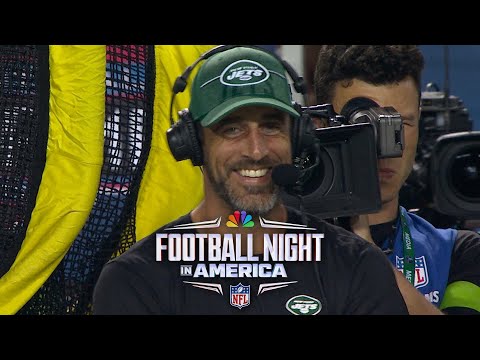 Aaron Rodgers previews Jets season at 2023 Pro Football Hall of Fame Game | FNIA | NBC Sports