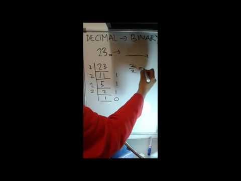 CONVERTING BINARY NUMBERS TO DECIMAL NUMBERS AND VICE VERSA