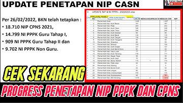 UPDATE Penetapan NI PPPK Guru Tahap 1, NIP PPPK Guru Tahap 2, NIP CPNS 2021 dan PPPK Non Guru 2021