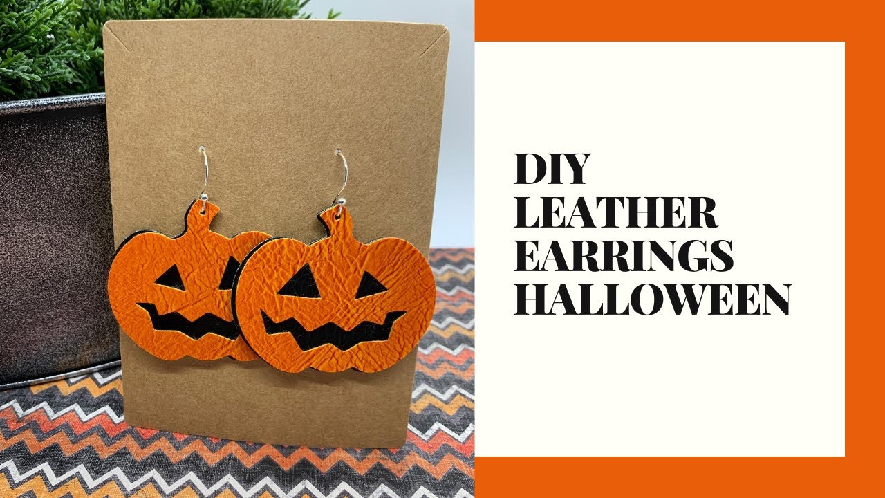 Kids Halloween Gift DIY Earrings Making Kit Jewelry PU Leather
