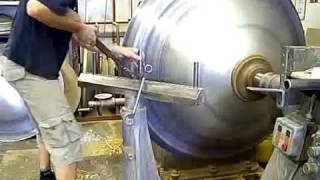 Metal Spinning a 1250mm dome Spinning Part 3