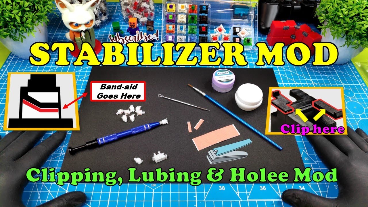 DIY Keyboard Stabilizer Mods with Clipping, Lubing and Holee Mod YouTube