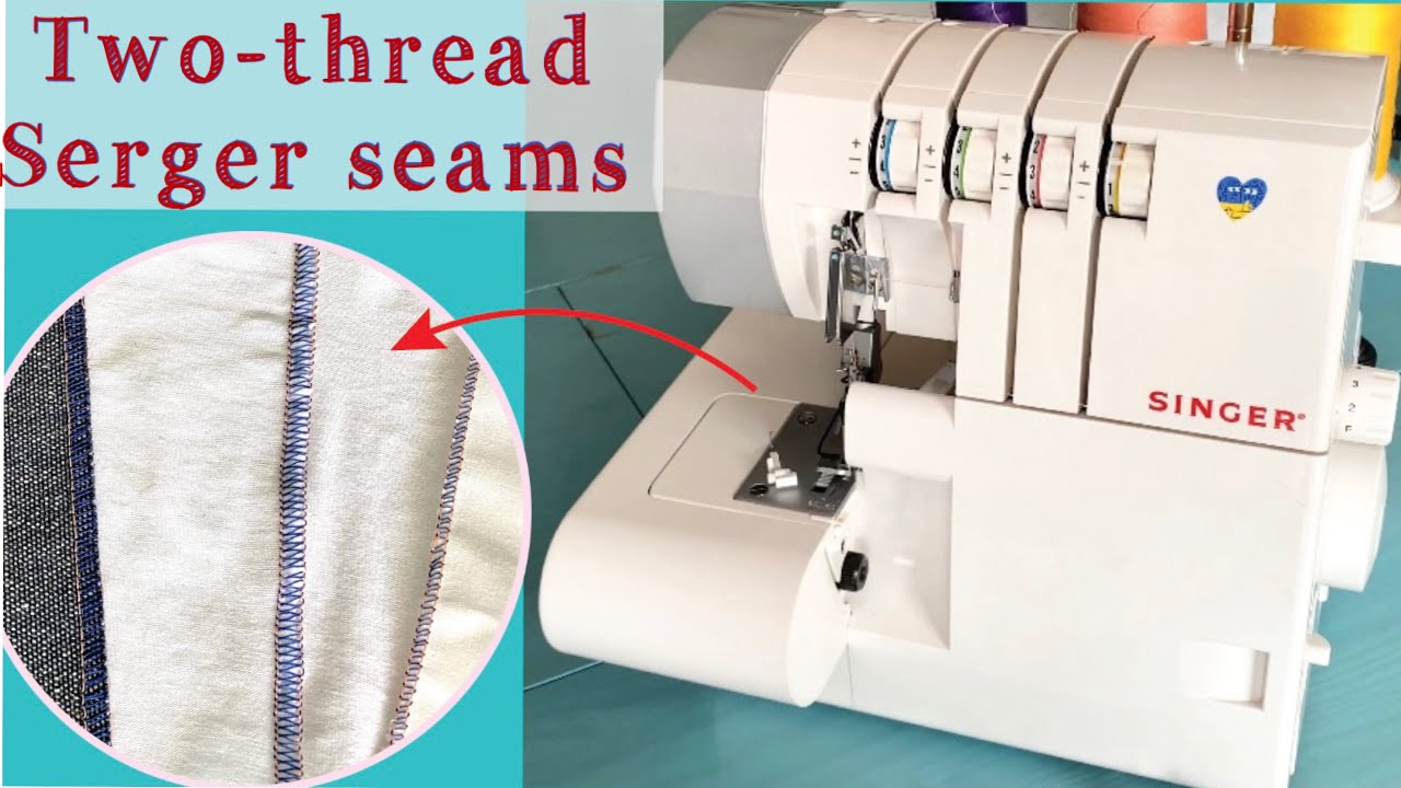 2-thread serger seams - YouTube