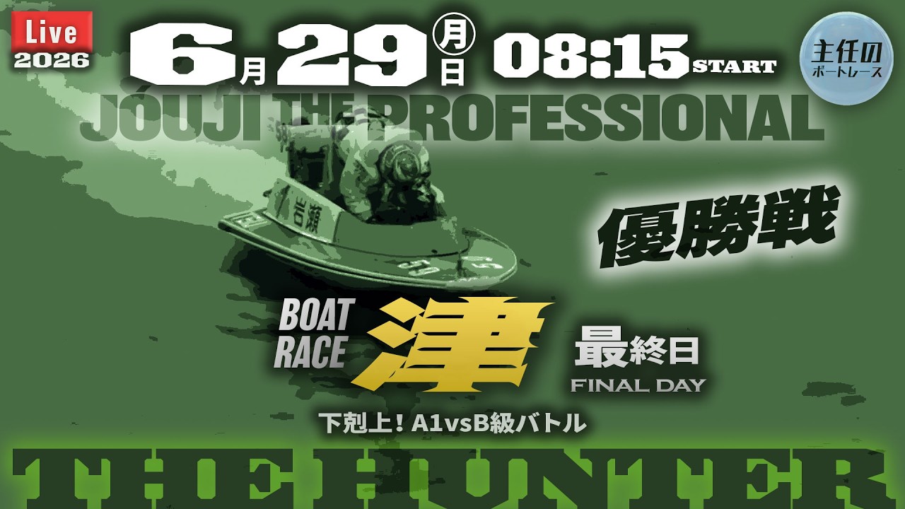 LIVE】ボートレース津 最終日 1R～12R 優勝戦【下剋上！ A1vsB級バトル