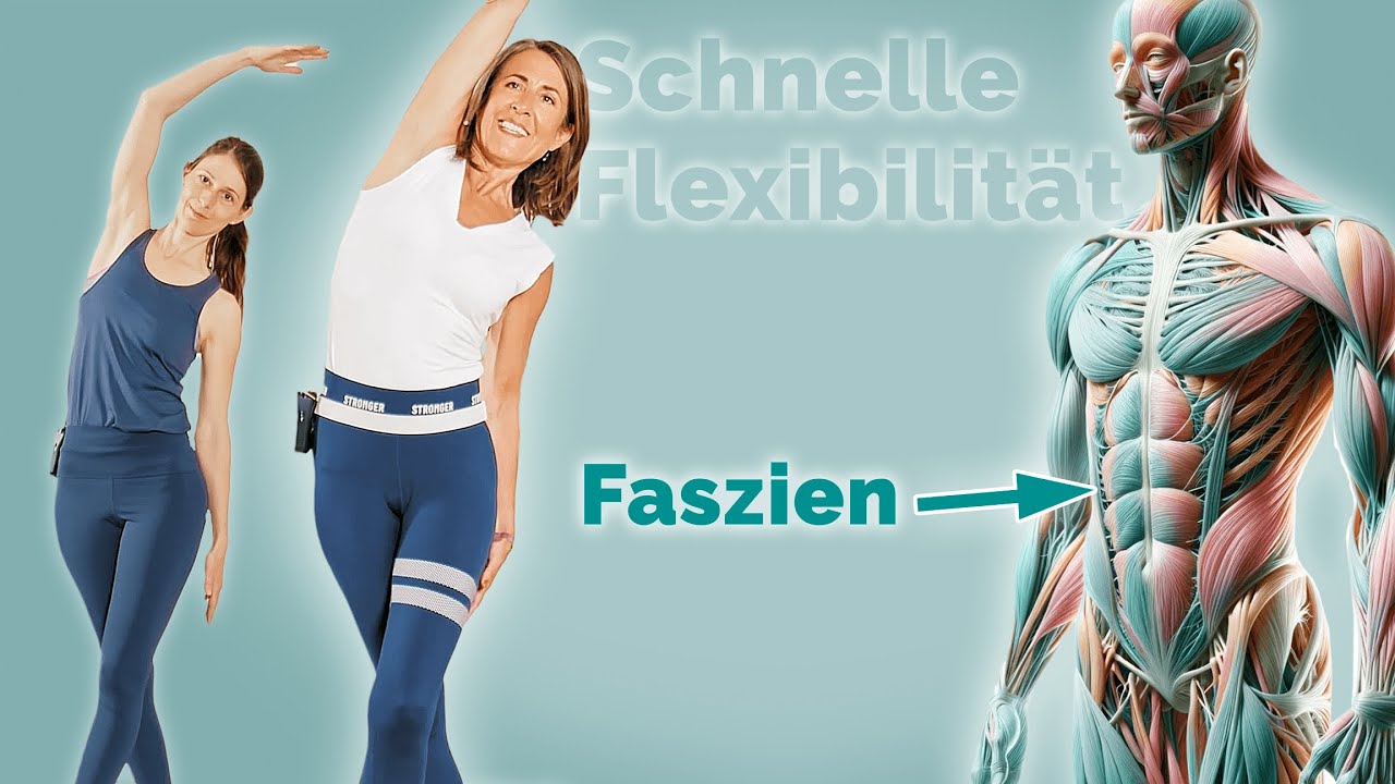 16 Min. Faszien Gymnastik, elastisch und stabil | Ohne Rolle, im Stehen