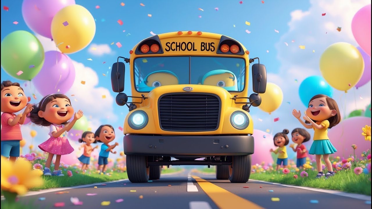 The School Bus Dancing Song 🚌🎶 | Fun Kids Song, Nursery Rhyme & Toddler ...