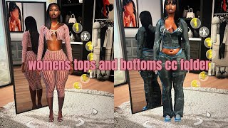 UPDATED Womens tops and bottoms cc folder sims 4