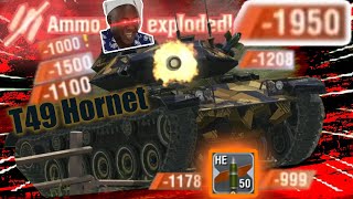 T49 World OF Tanks Blitz Full AmmoRacks 152mm HE Compilation