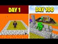 I Survived 100 Days In a Minecraft Volcano (Here's What Happened)