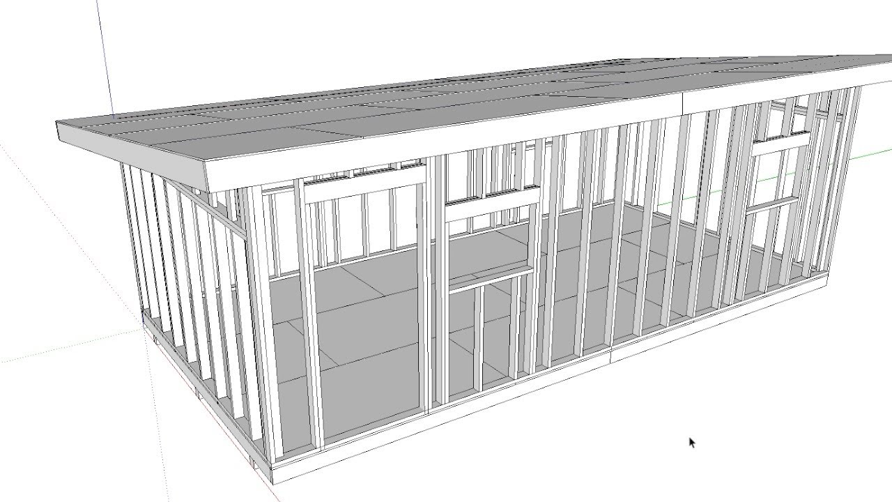 12'x24' DIY Shed Build (Part 2 - Sketchup Walkthru) - YouTube