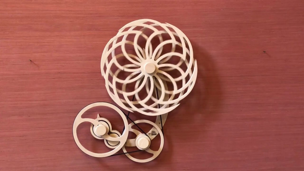 Spring Flower Wood Kinetic Sculpture video thumbnail