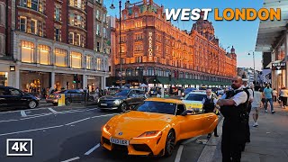 Supercars, Police & Luxury Vibes | London Walk from South Kensington to Knightsbridge | 4K HDR Walk