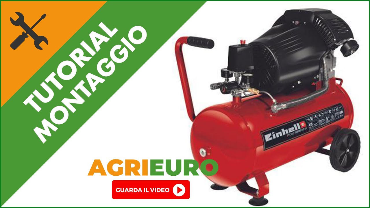 Compressore aria elettrico carrellato Einhell TC-AC 420/50/10: montaggio 