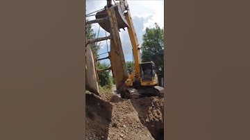 Safety trench box going in