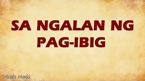 December Avenue - Sa Ngalan Ng Pag-ibig Lyrics