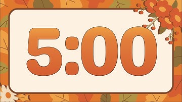 5 Minute Relaxing Fall Thanksgiving Timer (Calm Harp Alarm at End, No Music)