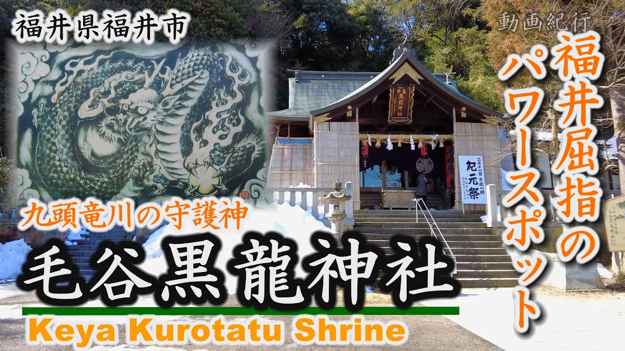 九頭竜川の守護神「毛谷黒龍神社」屈指のパワースポット～福井市【動画