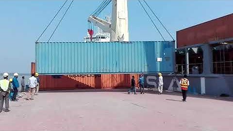 Container handling at Mongla port Bangladesh