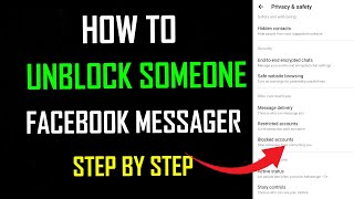 how to unblock someone on facebook messenger
