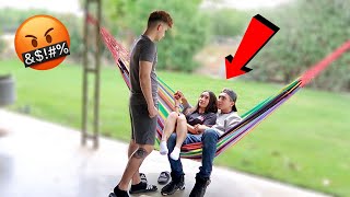 CUDDLING WITH MY BOYFRIENDS COUSIN IN FRONT OF HIM!! *GETS HEATED*