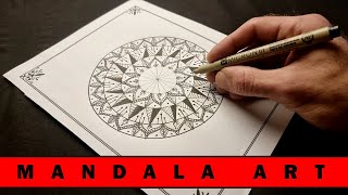 How To Draw A Mandala | Step By Step For Beginners | Easy #24