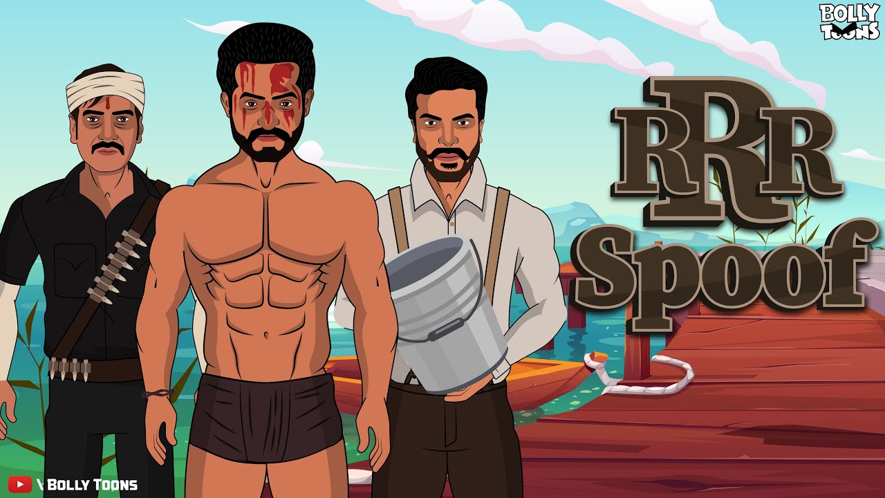 Cartooon Rrr RRR Spoof | Jr Ntr, Ram Charan and Ajay Devgn | Meme spoof | Bolly ...