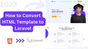 How to Convert HTML Template to Laravel || Laravel Advance Course  #laravel #code_camp_bd #php