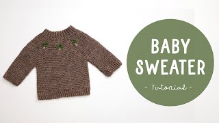 How To Crochet A Baby Sweater FREE pattern + VIDEO tutorial |Croby Patterns screenshot 2