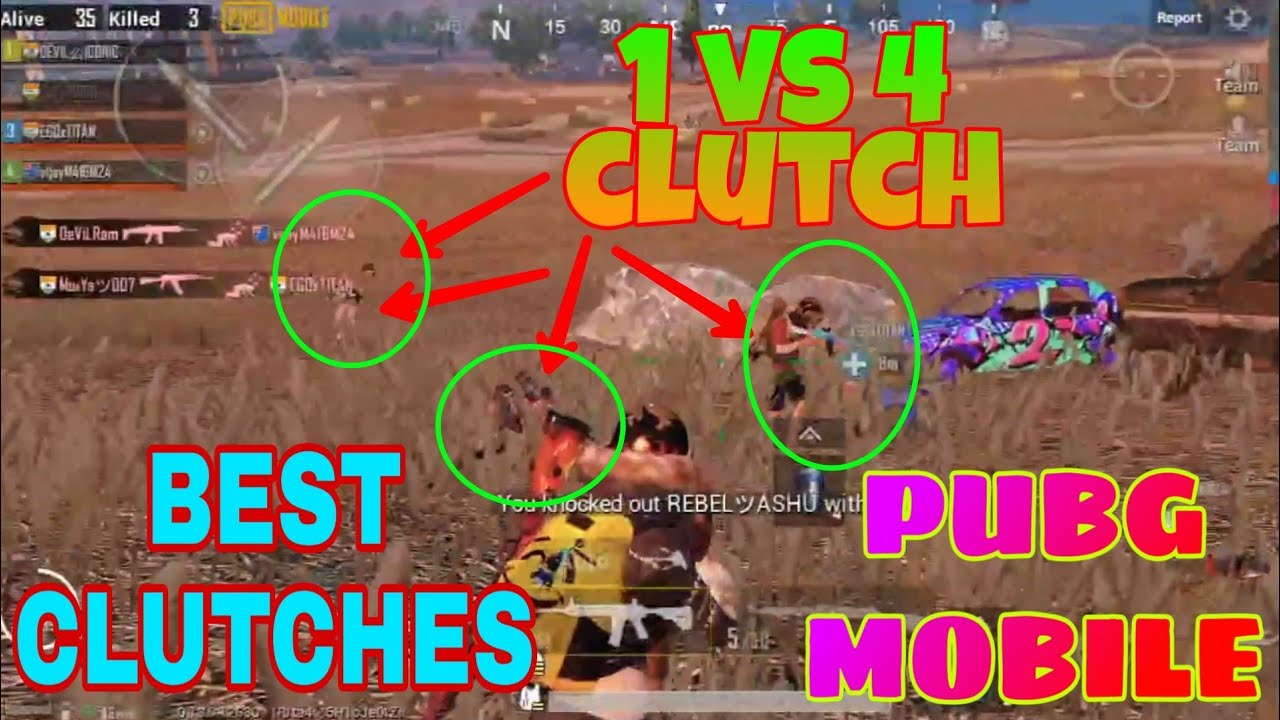 1 VS 4 BEST CLUTCHES | PUBG MOBILE | PUBG MOBILE EPIC MOMENTS #ICONIC # ...