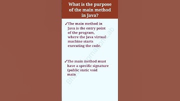 purpose of void main() method | java | interview questions #shorts #short #youtubeshorts #shortvideo