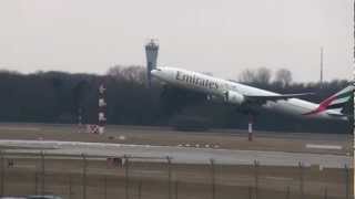 Emirates Boeing 777-31H Abflug Hamburg 8.März 2013