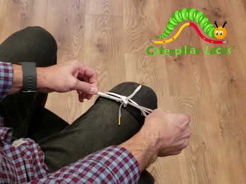 Caterpillar Laces Basic Shoe Tie Using Training Leg Strap
