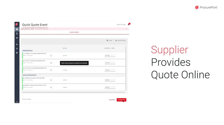 Request for Quote Software (RFQ software)