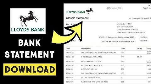 Download Lloyds Bank account statement online step by step | Lloyds Transaction Summary credit