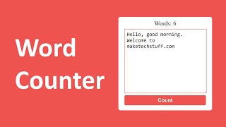 Live Word Counter Using JavaScript.