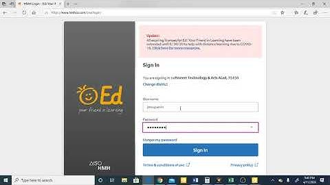 Directions signing into HMH for the very first time