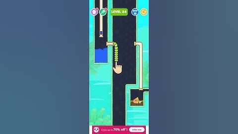 save the fish Level 24 - mobile game/fishdom #shorts