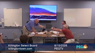Killington Select Board - August 10, 2026