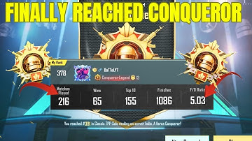 🤩 FINALLY REACHED CONQUEROR C4S12 BGMI CONQUEROR | SOLO RANK PUSH TO CONQUEROR ✅