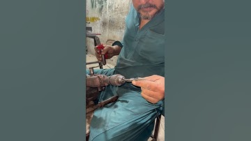 Old technique to making steel spring by hand drill #shorts #viral