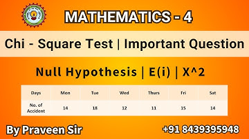 Unit-5 | Chi-Square Test | AKTU Maths-4 #educationcandle #maths