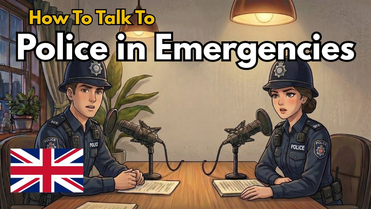 Daily English Conversation Practice | How To Talk To Police In Emergency