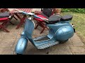 1959 Vespa GS 150 Idle And Walkaround