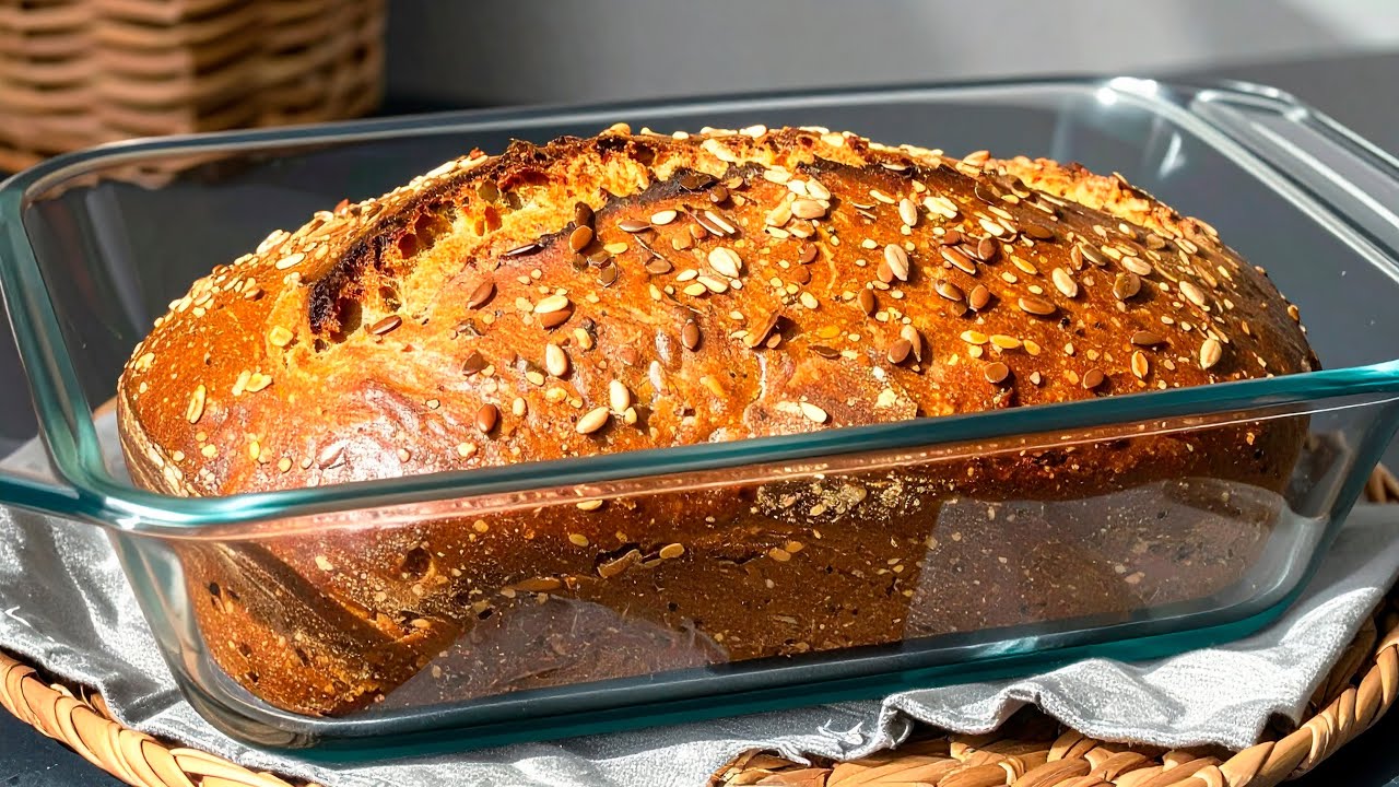 Hirsebrot ohne Mehl und Hefe! Das gesündeste Rezept in nur 15 Minuten!