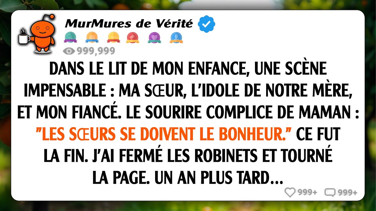 J'ai surpris ma sœur chérie avec mon fiancé dans le lit de mon enfance. Ma mère a juste souri
