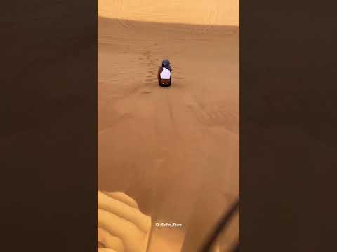 Hot Girl Enjoying Sand Boarding | Dubai Desert Safari 🌴🔥 #shorts #youtubeshorts #bestshorts #viral