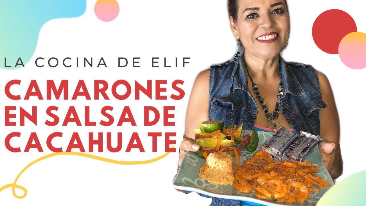 CAMARONES EN SALSA DE CACAHUATE 🥜 || La Cocina De Elif 💜