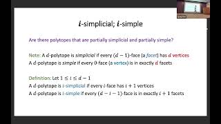 The merging operation and (d − i)-simplicial i-simple d-polytopes