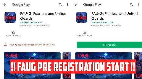 FAUG GAME PRE REGISTRATION START !! YOUR DEVICE ISN