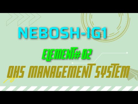 NEBOSH IG1 Element#2 Occupational health & safety Management system(Urdu + English)